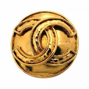 Chanel Cc Logo Circle Brooch Metal #250025C68B